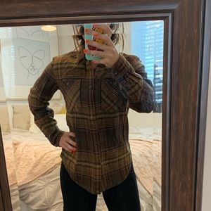 SOLD Ralph Lauren flannel with suede shoulders